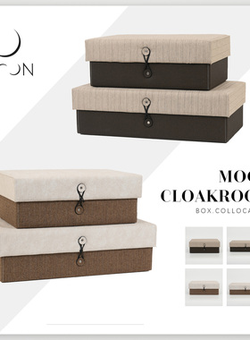 MOON慕空间样板房衣帽间摆件收纳盒信封箱家居展厅装饰品陈列道具