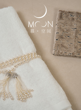 MOON慕空间样板房衣帽间摆件洗手间浴室浴巾装饰品展厅售楼部陈列