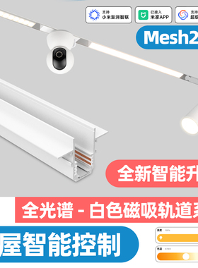 已接入米家APP智能磁吸轨道灯白色mesh2.0无极调光色全光谱无主灯