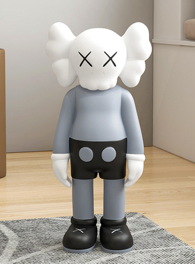 可爱kaws潮玩饰品大摆件芝麻街入户玄关电视柜客厅落地暴力熊雕塑