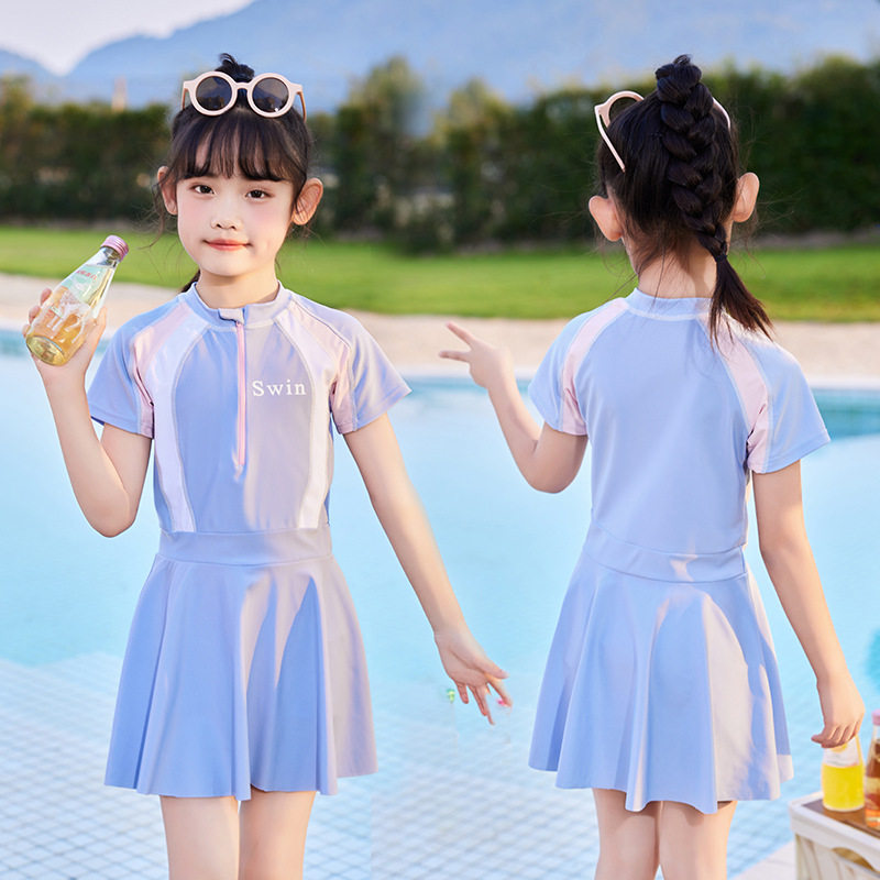 儿童泳衣连体套装裙子时