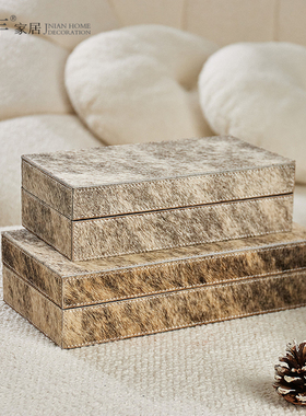 简约现代轻奢储物盒首饰盒摆件样板间售楼处卧室梳妆台桌面装饰品