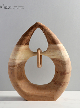 新中式风现代售楼处客厅玄关摆件