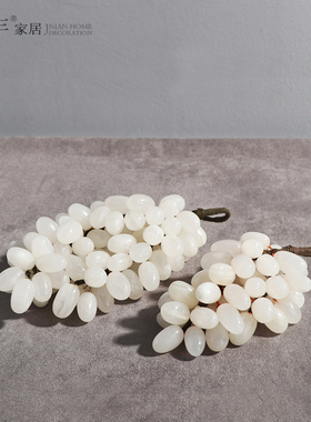 新中式简约轻奢玉石葡萄客厅餐厅