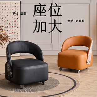 猫抓皮万向轮小凳子滑轮小板凳溜溜椅带靠背沙发凳换鞋凳客厅家用