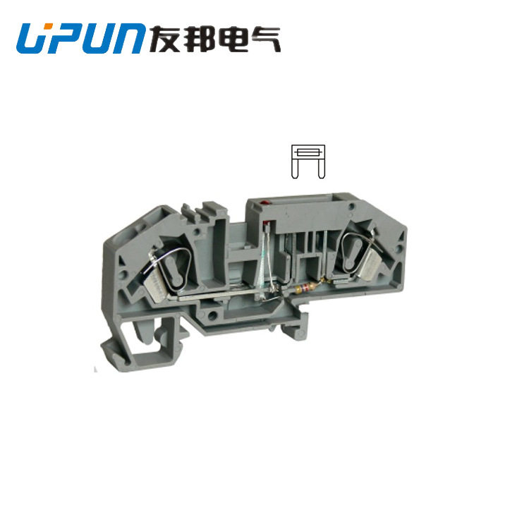 上海友邦电气 UJ5-6CW/RDX 车载熔断型接线端子 快速安全保险接线