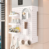 热水器遮挡罩燃气管道装 饰免打孔洞洞板壁挂式 瓦斯下方遮丑挡板