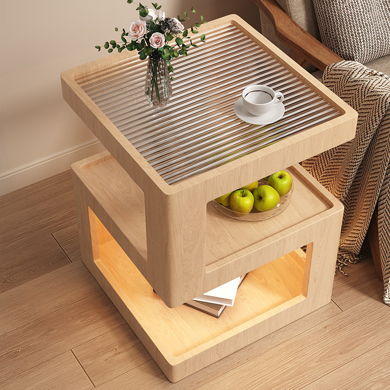 实木边几小茶几方桌原木沙发侧边柜新款高级感置物架创意床头边柜,住宅家具,角几/边几,淘宝优惠券,粉丝福利购,淘宝优惠卷