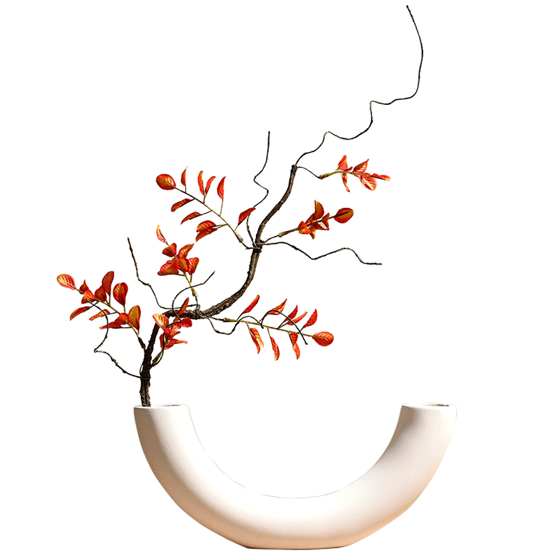 日式侘寂风仿真枫叶秋叶假花绿植仿真花/假花