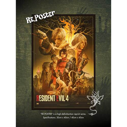 RESIDENT EVIL生化危机9电影游戏海报有框装饰画家用收藏艺术微喷