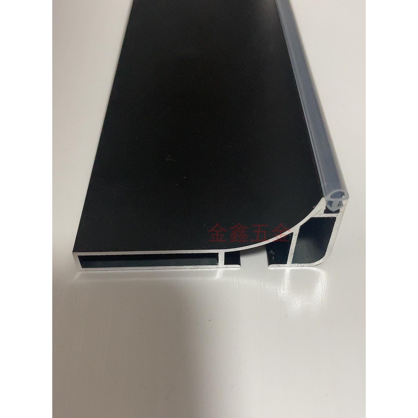 橱柜带胶条双层免拉手嵌入式下柜L型铝合金鞋柜隐形把手柜门半u型