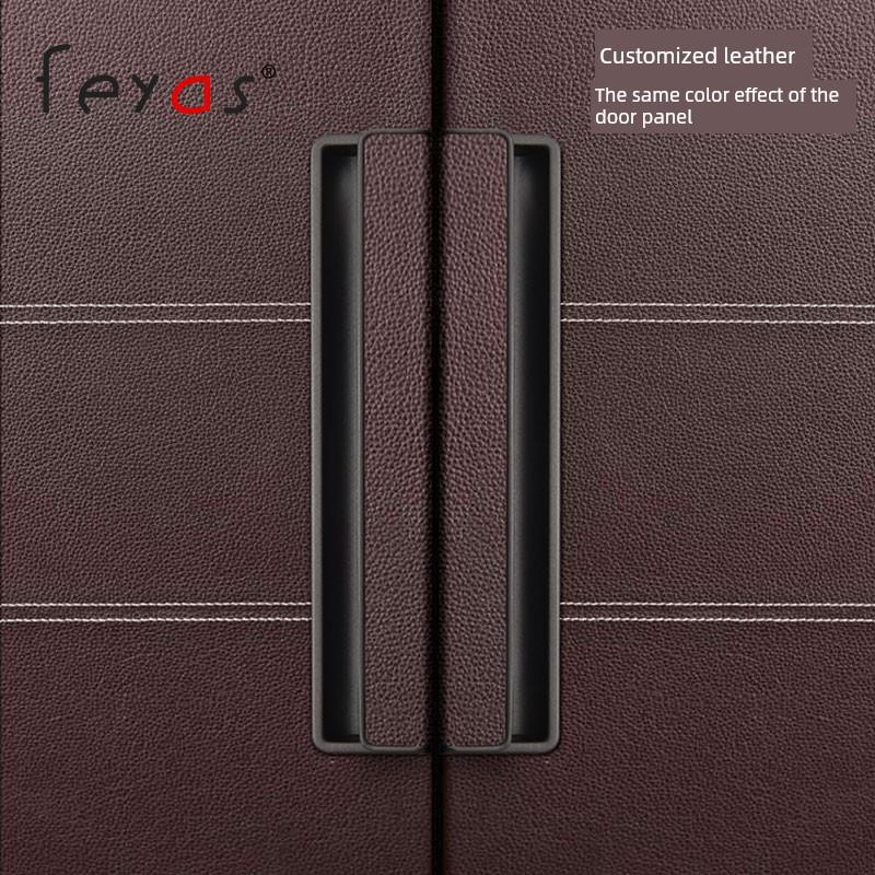 内置式皮革拉手，意大利衣帽间抽屉皮革拉手，嵌入式柜门无形同色