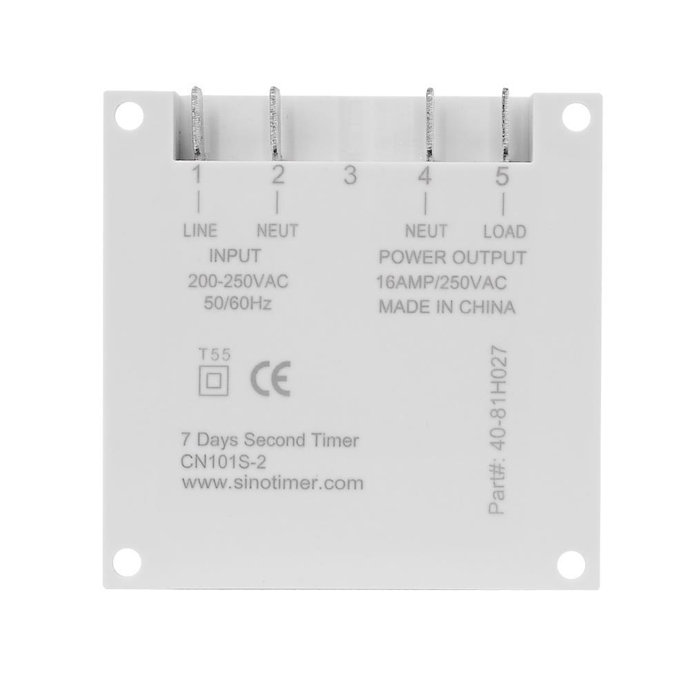 CN101A小型电源时控开关220v定时器5V12V24V循环定时开关精确到秒