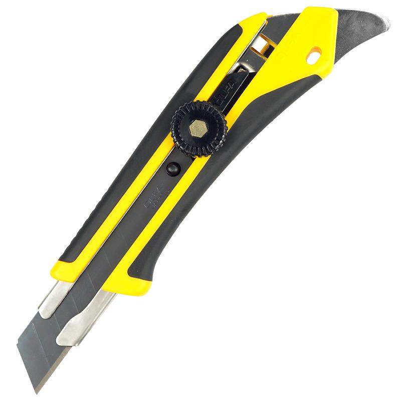 OLFA重型美工刀18mm大号裁纸刀不锈钢刀鞘皮革切割工具刀进口L-5