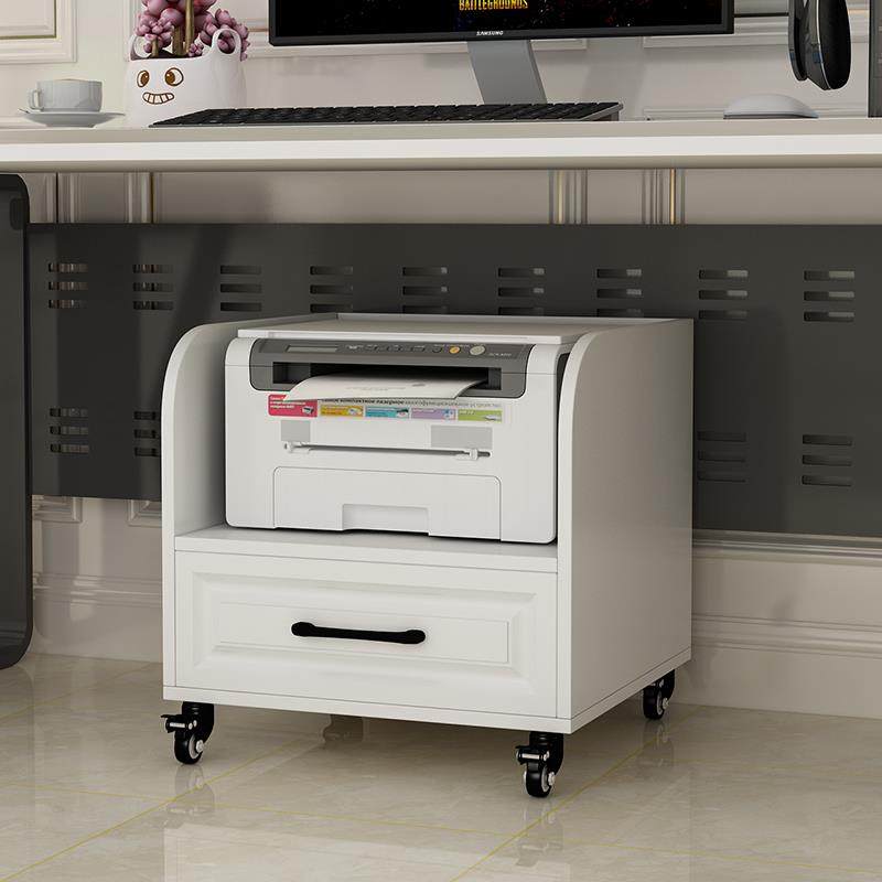 包邮桌下打印机置物架环保刨花板抽屉移动办公文件柜静音滑道收纳