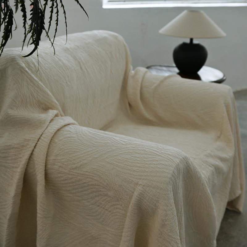 外贸牛货 纯棉三层提花 床单床盖 全棉沙发盖沙发毯2米 1.8米床