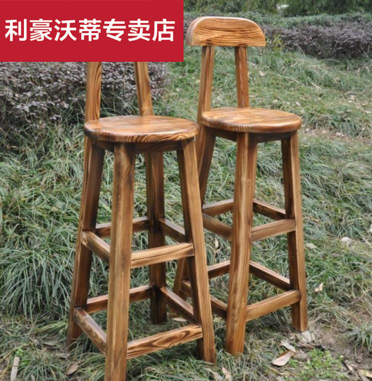 新品吧椅櫈子椅子靠背实木中式凳子成人高脚换鞋凳高椅老式复古现_虎窝淘