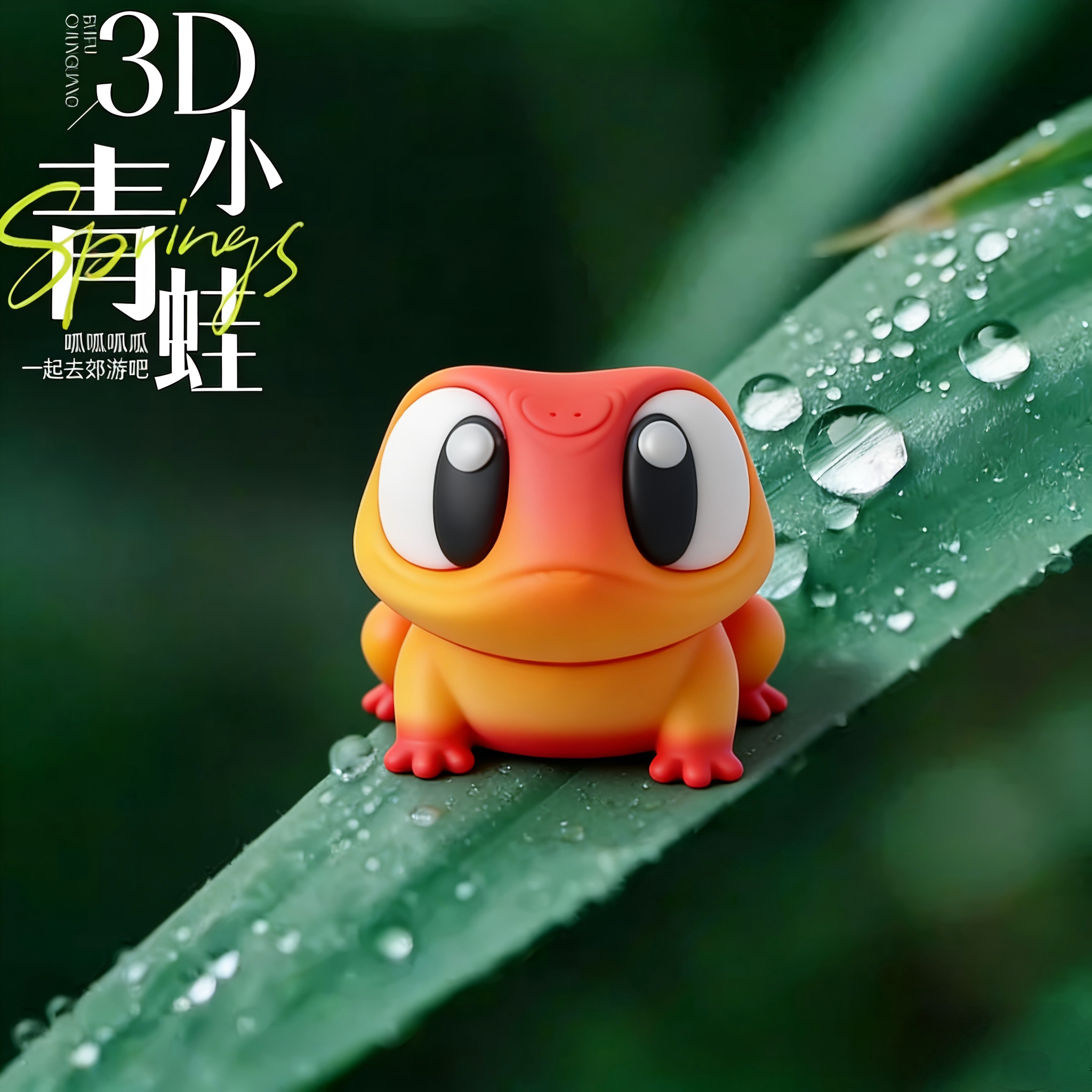 阳澄怪兽守宫蛙大眼萌PLA打印