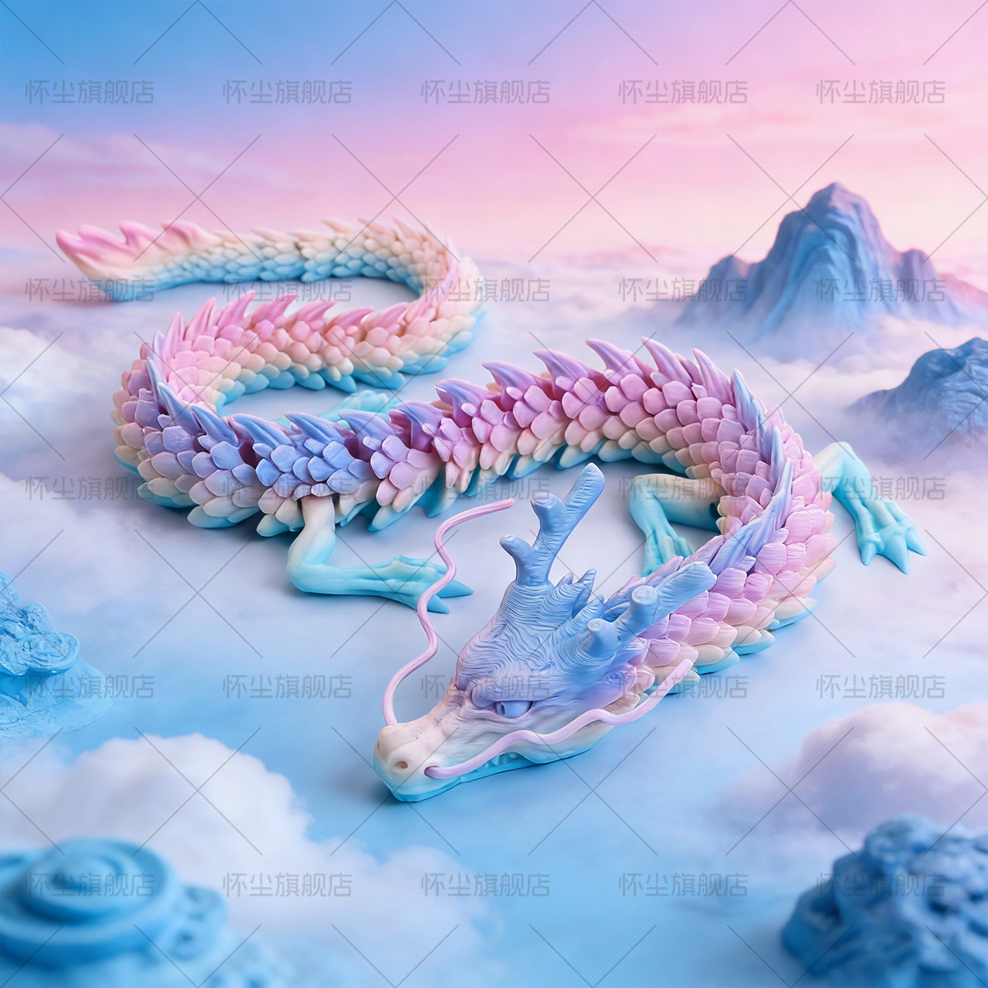 3d打印龙玩具龙关节可动物模型仿真大龙手办龙蛋适合男孩子的玩具
