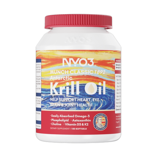 【鲸芽】NYO3挪威蒙克磷虾油软胶囊进口升级omega-3中老年100粒