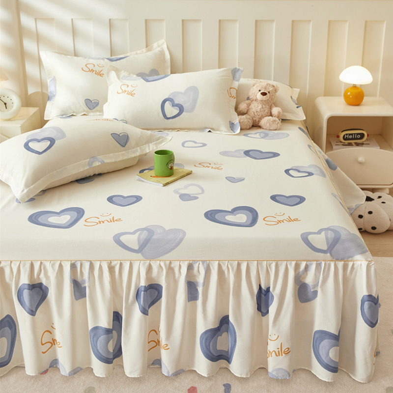 A类全棉床裙单件100纯棉加厚防滑床罩套四季通用2025新款遮丑下摆