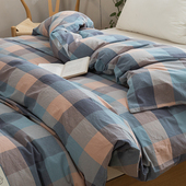 全棉水洗棉被套单件100纯棉被罩150x200x230加厚被芯套子四季 通用