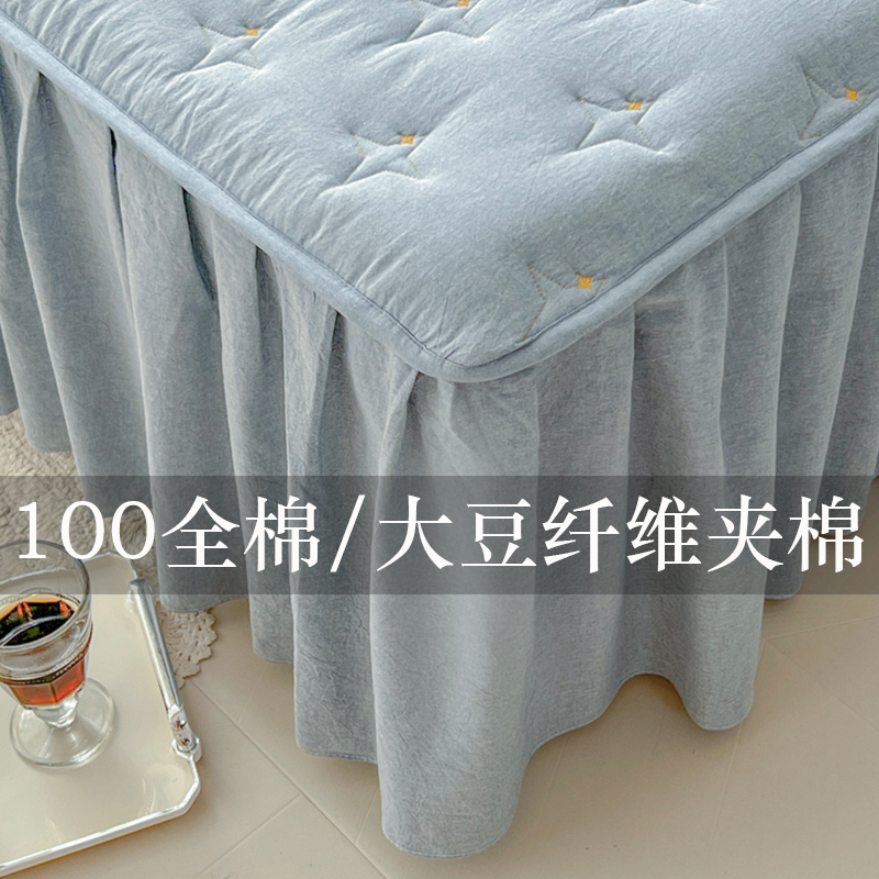 全棉床裙单件加厚夹棉防滑床罩套