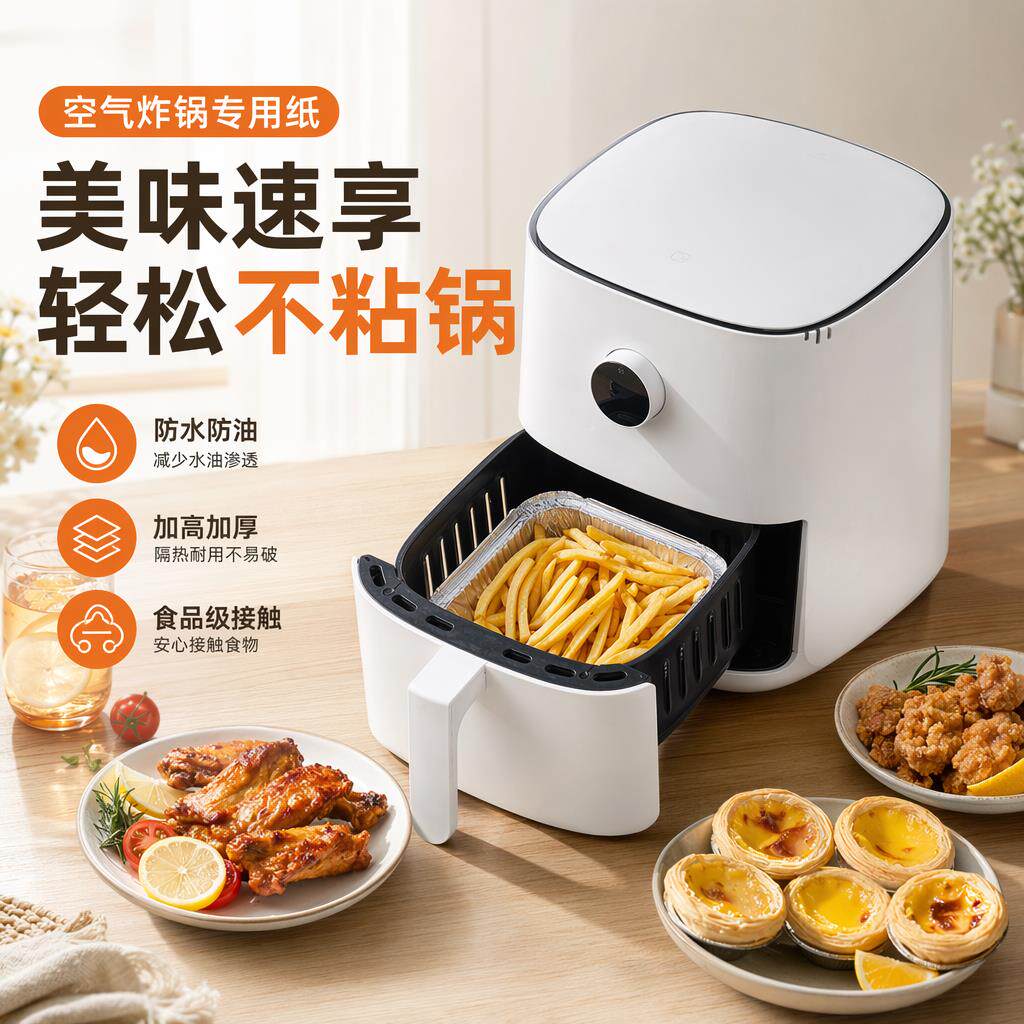 厨房多用铝箔锡纸碗耐高温无异味空气炸锅烤箱专用一次性盛装器皿
