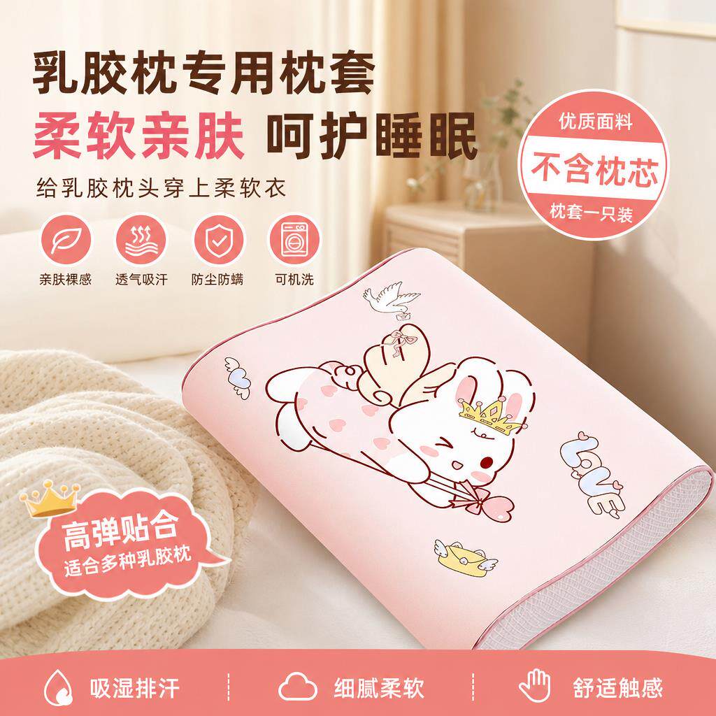 乳胶枕头专用枕套儿童专用夏天防出汗枕芯隔离保护套冰丝透气枕套