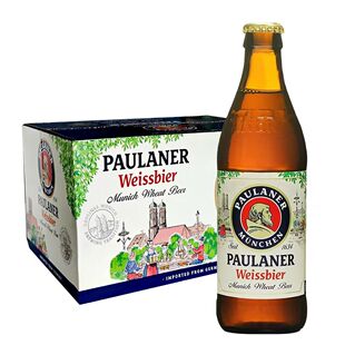 德国进口PAULANER保拉纳柏龙精酿小麦白啤酒原装330ml玻璃瓶装