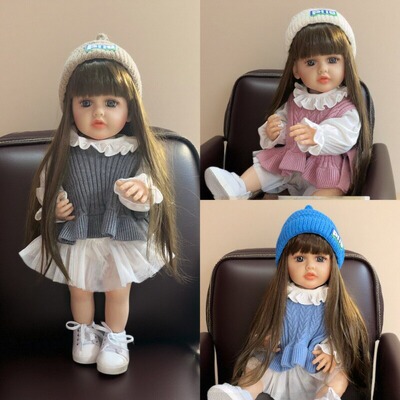 重生娃娃仿真婴儿长发娃娃套装