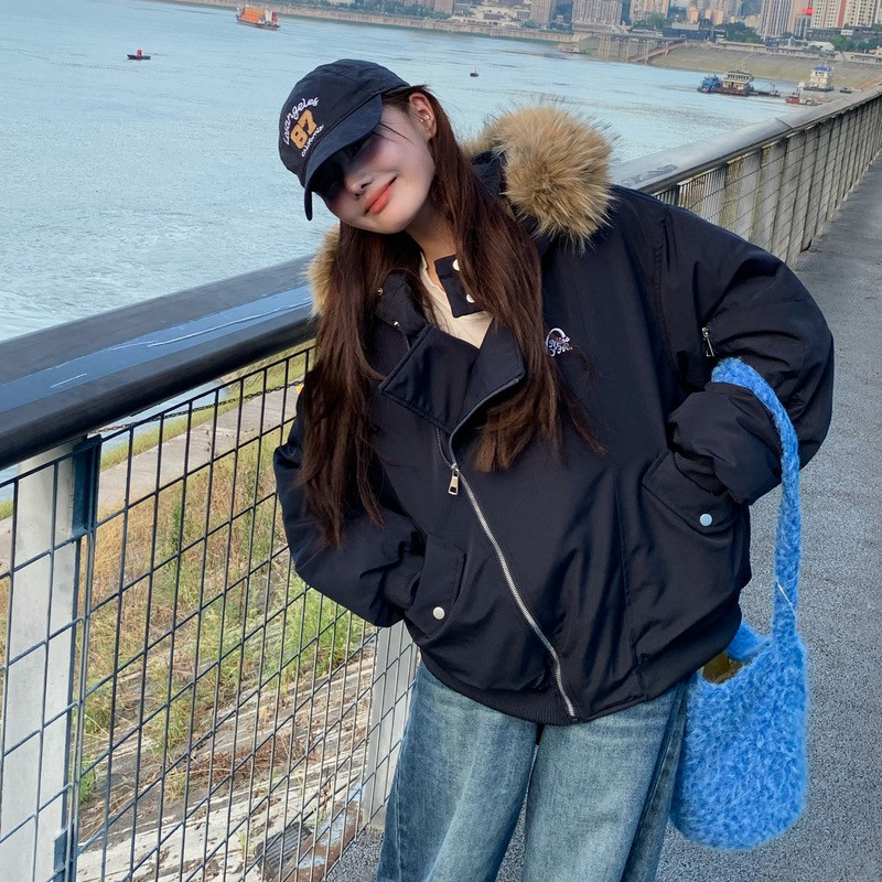 黄俊捷同款可拆毛领羽绒棉服