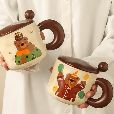 创意卡通小熊风格可爱陶瓷杯