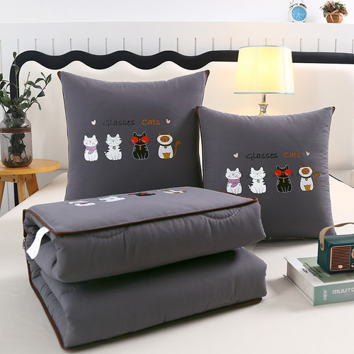 抱枕被子两用办公室靠垫被