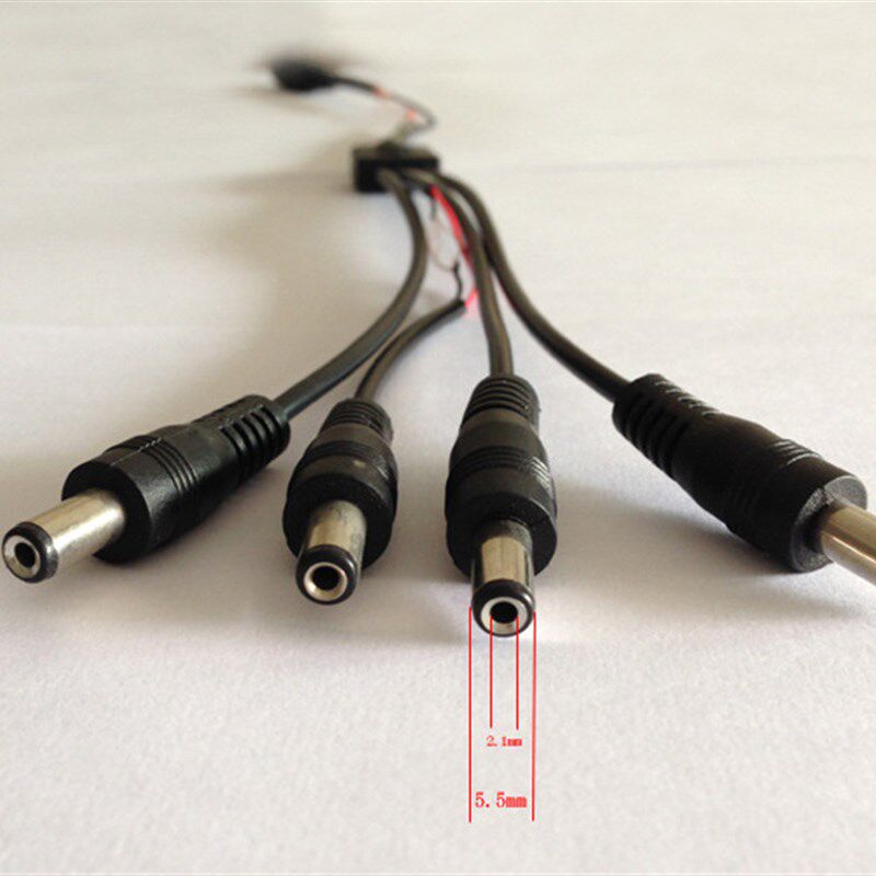 热销 一分四DC监控电源线1拖4纯铜延长5.5*2.1mm接头安