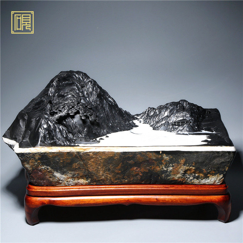 非遗省级名师老坑砚台大好河山