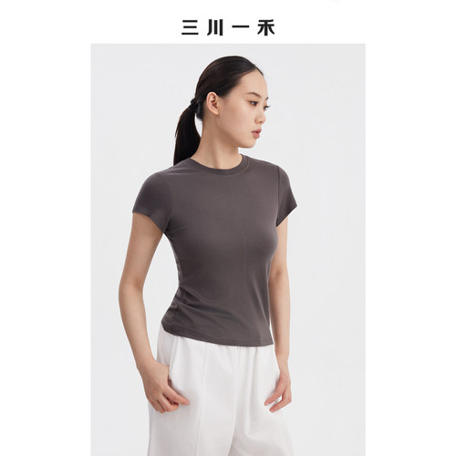 简约新款修身夏季百搭圆领短袖