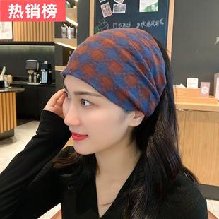 新款遮白发头饰新款发带头套宽边遮白发遮盖神器发箍头巾女士包头