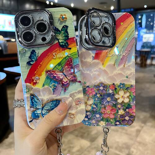 适用苹果系列iPhone16蝴蝶手机壳