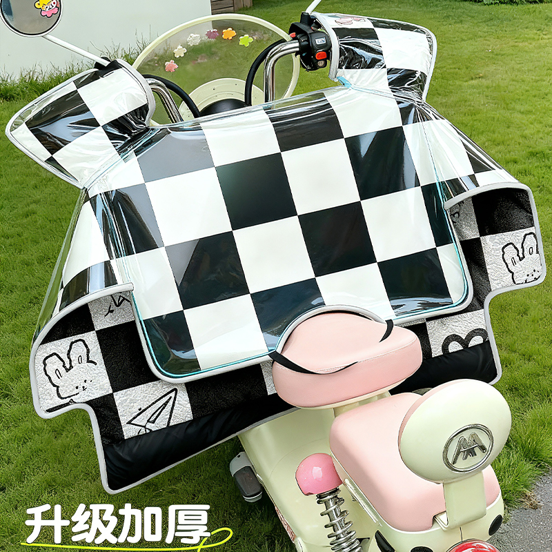 全身防水膜电动车挡风被冬季加绒加厚电瓶摩托车冬天防寒防风罩新