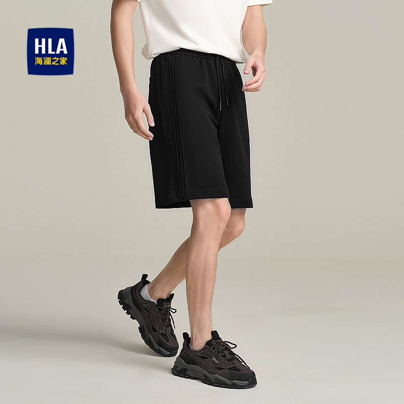 海澜之家松紧腰休闲中裤男