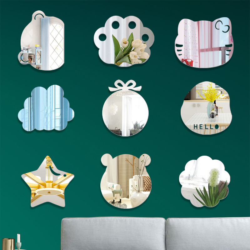 卡通小猫小熊软镜子贴墙高清镜片