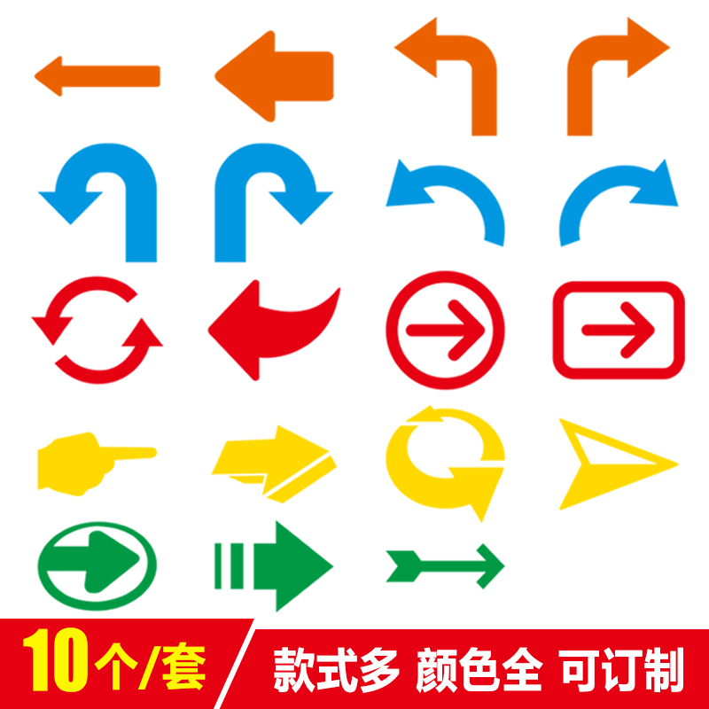 管道流向指引提醒商场车间贴纸