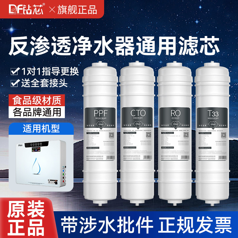 钻芯四级RO反渗透净水器原装滤芯