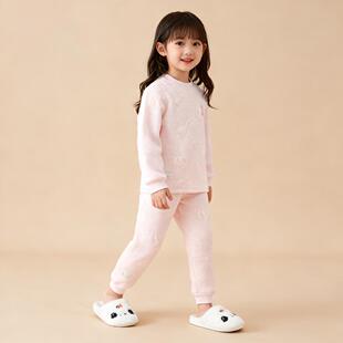 好孩子女童裤子秋冬款长裤女宝宝吸湿透气保暖舒适内搭秋裤套装