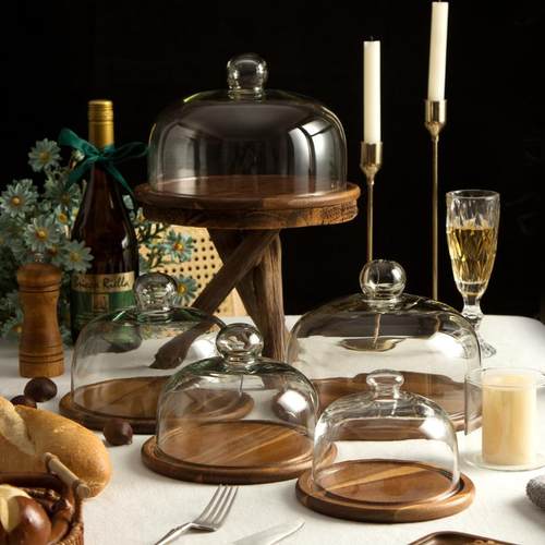 造好家玻璃盖酒店用具烛台展示架