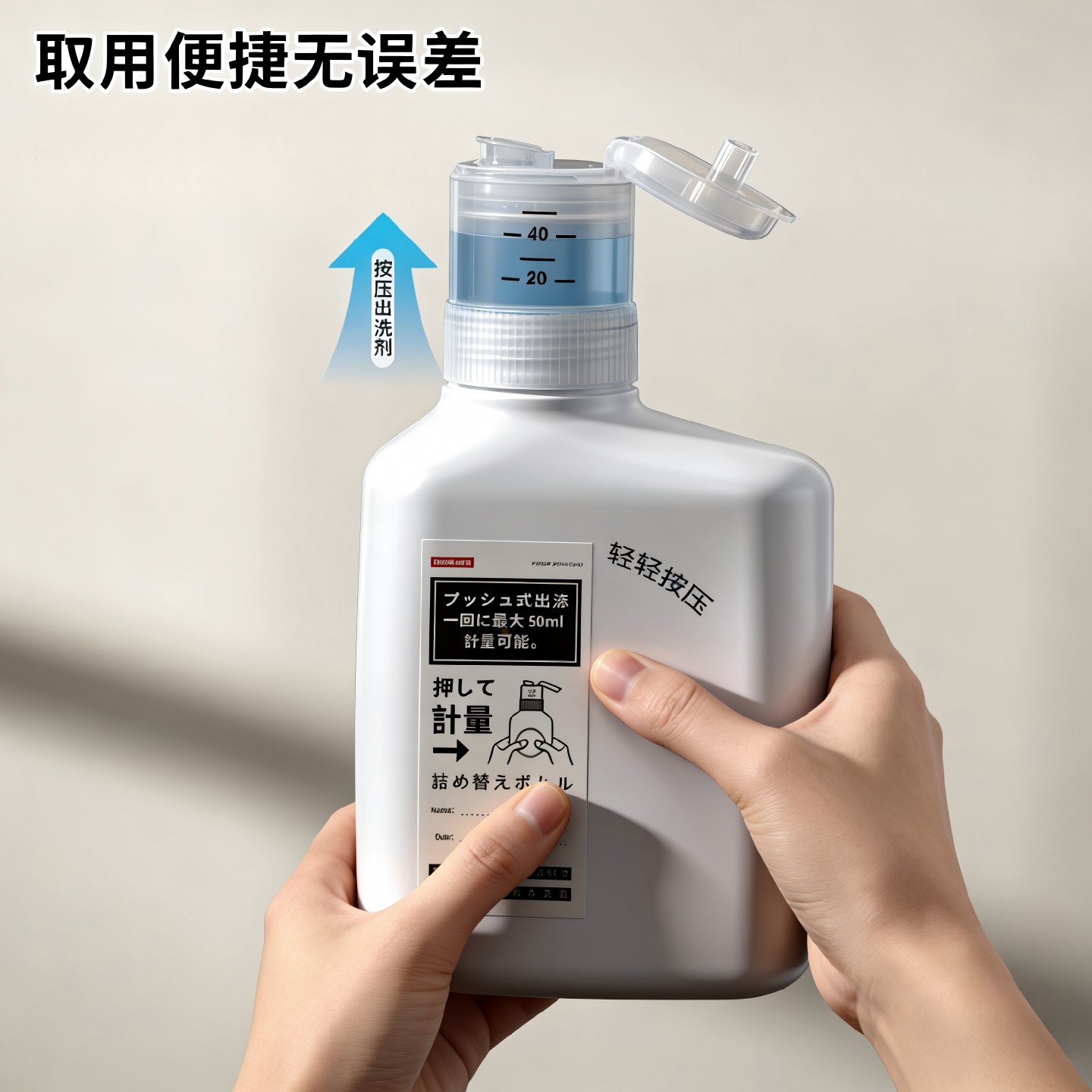 洗衣液分装瓶挤压计量空瓶沐浴露洗发露分装容器家用消毒液收纳盒