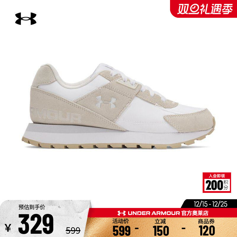 安德玛官方UA RUNNER 女鞋透气耐磨跑步健身复古休闲运动鞋