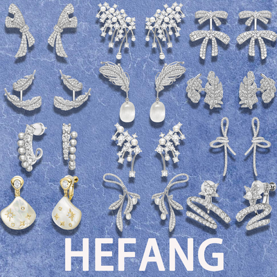 李沁同款何方星光贝母耳环耳夹