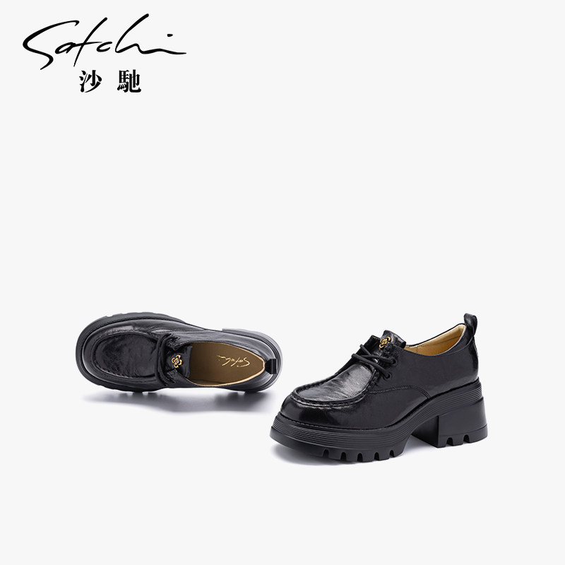 【品牌特卖】沙驰女鞋英伦厚底乐福鞋通勤鞋百搭JK制服鞋单鞋,女鞋,乐福鞋（豆豆鞋）,淘宝优惠券,粉丝福利购,淘宝优惠卷